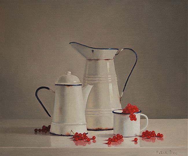 Peter Dee - Vintage French Enamelware with Redcurrants